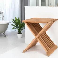 Tabouret en bois de teck MENDOZA