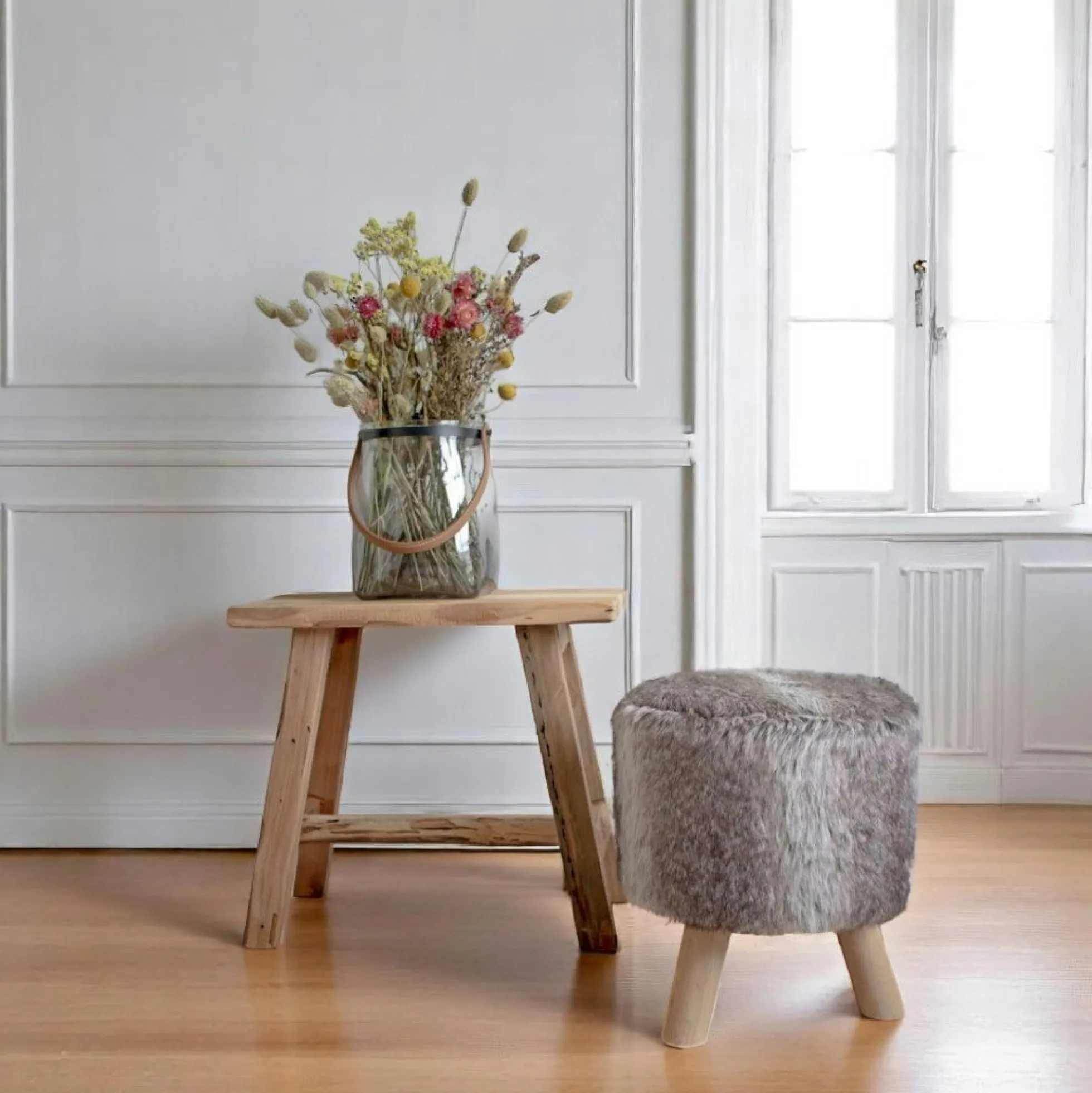 Tabouret en teck NARA