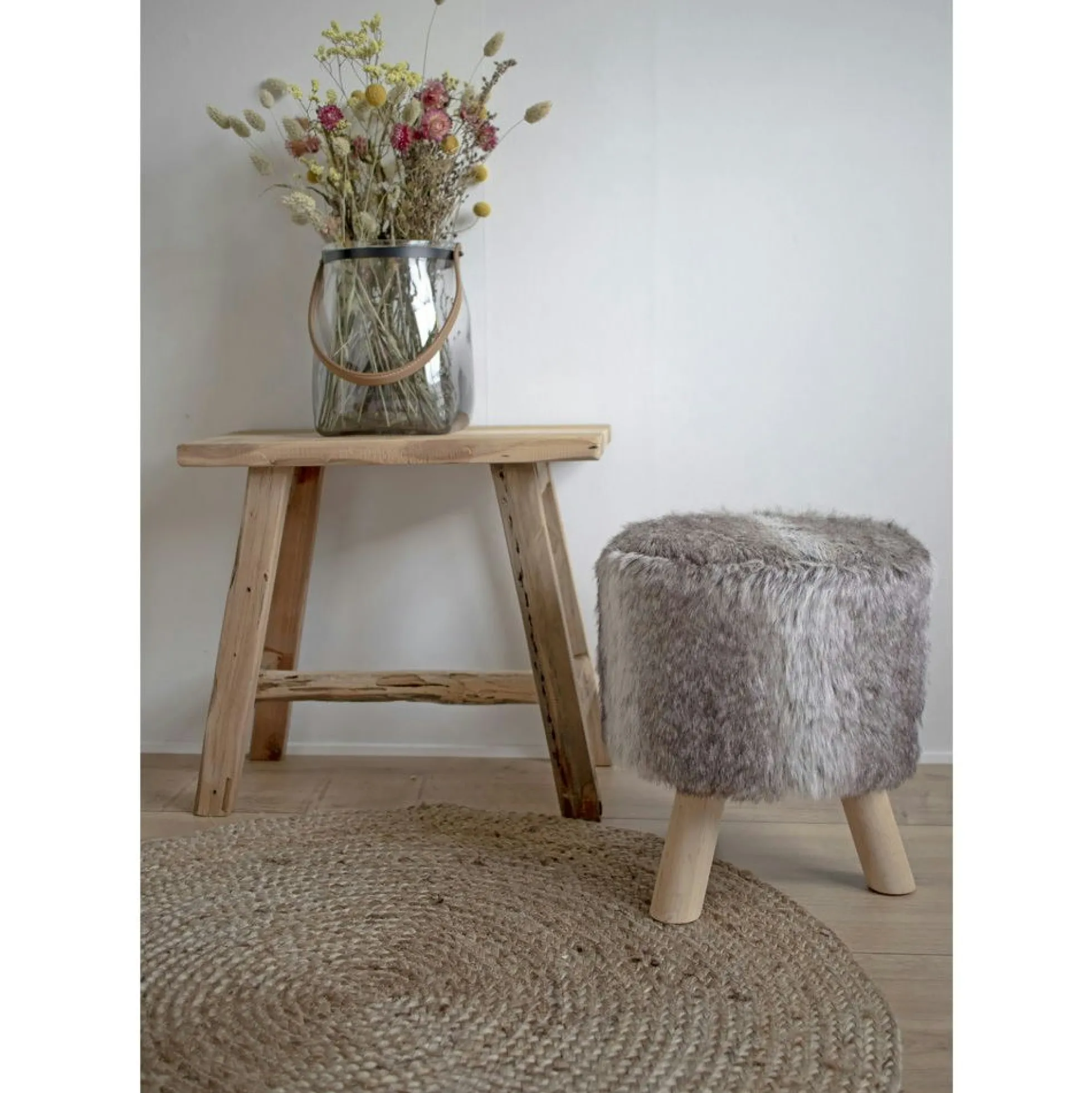 Tabouret en teck NARA