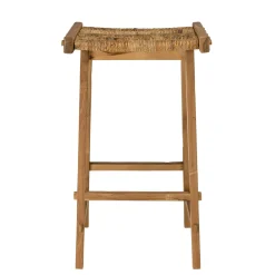 Tabouret haut de bar en chanvre naturel SWING