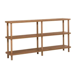 Étagère console effet bois clair 150 cm - 3 niveaux MARFA