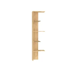 Étagère d'angle design effet bois clair MARFA
