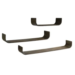 Étagère en U bois de teck recyclé foncé (lot de 3) YOGI