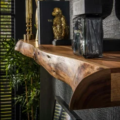 Étagère murale en bois d'acacia épais 150 cm MELBOURNE