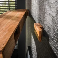 Étagère murale en bois d'acacia épais 150 cm MELBOURNE