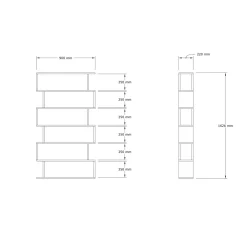 Étagère murale moderne effet bois clair - 6 niveaux UMEA