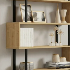 Étagère murale moderne effet bois clair - 6 niveaux UMEA