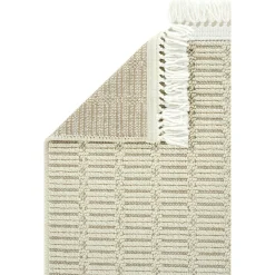 Tapis beige motifs géométriques – franges, 120x180 cm ISTANBUL