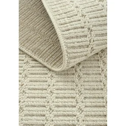 Tapis beige motifs géométriques – franges, 120x180 cm ISTANBUL