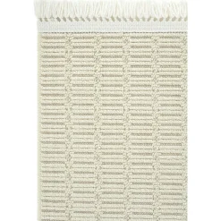 Tapis beige motifs géométriques – franges, 120x180 cm ISTANBUL