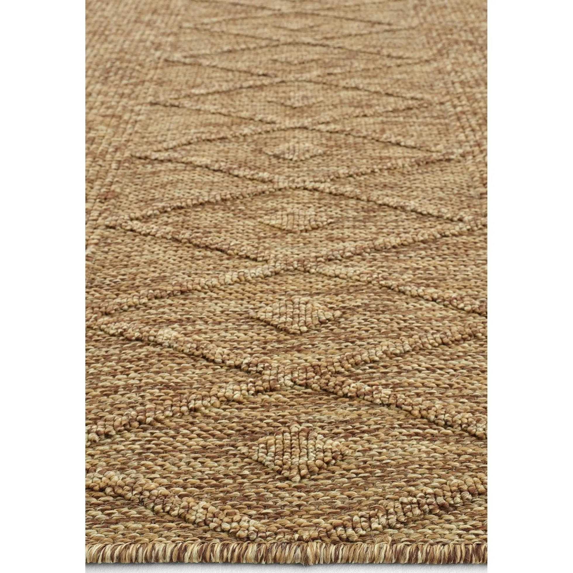 Tapis beige motifs losanges – franges, 120x180 cm ISTANBUL
