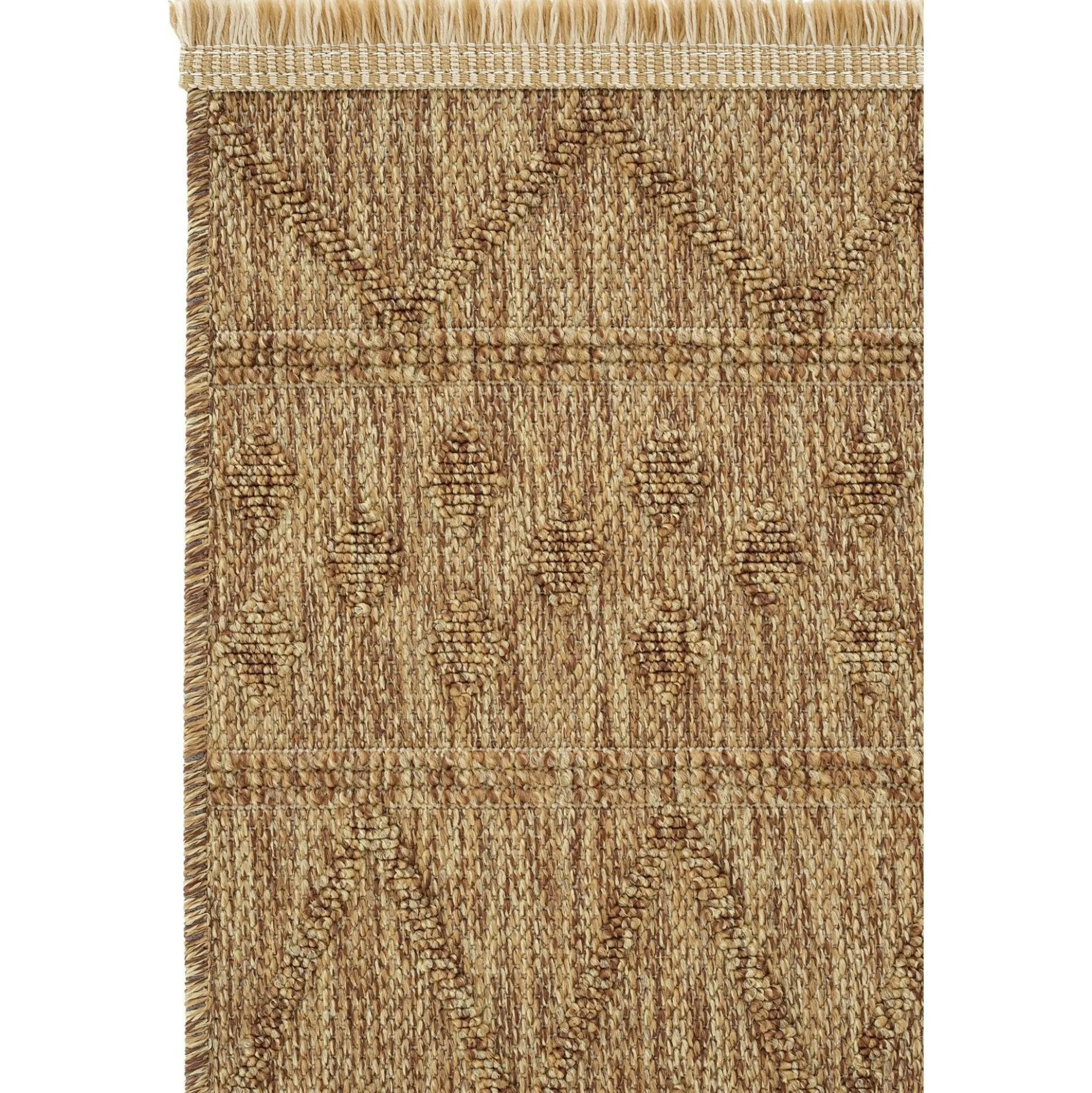 Tapis beige motifs losanges – franges, 120x180 cm ISTANBUL