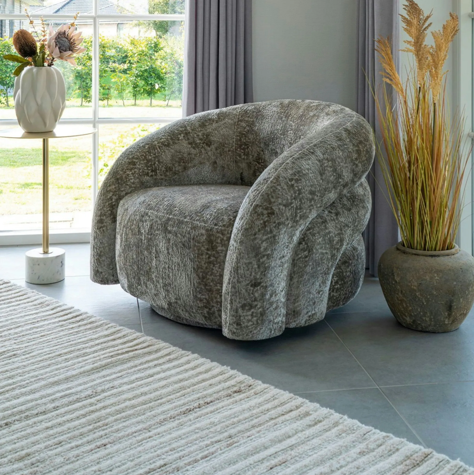 Tapis blanc ivoire en laine tuftée main 160x230 cm FEZ