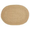 Tapis bohème en jute tressée - forme ovale, déco naturelle FEZ
