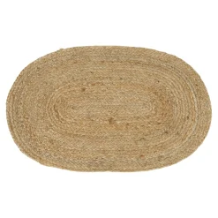 Tapis de salle de bains ovale en jute tressée FEZ