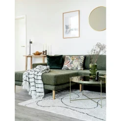 Tapis de salon beige design abstrait courbe 160x230 cm ISTANBUL