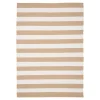 Tapis d'extérieur écoresponsable - rayures beige/blanc MENDOZA