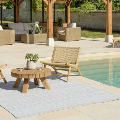Tapis d’extérieur rectangulaire 200x290cm gris chiné COVINA