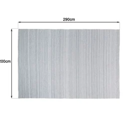 Tapis d’extérieur rectangulaire 200x290cm gris chiné COVINA