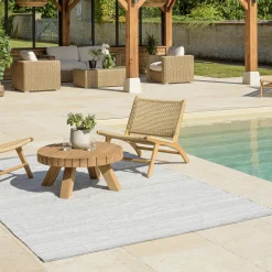 Tapis d’extérieur rectangulaire 160x230cm gris/blanc COVINA