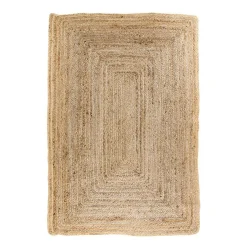 Tapis en jute tressée 180 cm - format rectangulaire, esprit bohème FEZ