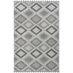 Tapis gris contrasté – losanges, 120x180 cm ISTANBUL