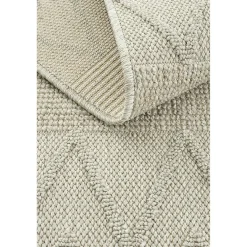 Tapis gris motifs losanges – franges, 120x180 cm ISTANBUL
