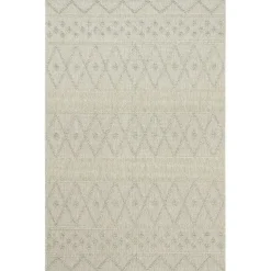 Tapis gris motifs losanges – franges, 120x180 cm ISTANBUL