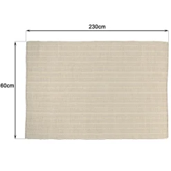 Tapis rectangulaire 160 x 230 cm coton recyclé ivoire
