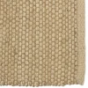 Tapis rectangulaire 160 x 230 cm jute et coton couleur sable