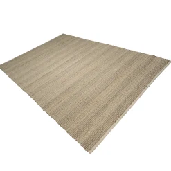 Tapis rectangulaire 200 x 290 cm jute et coton beige / noir