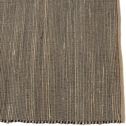 Tapis rectangulaire 200 x 290 cm jute et coton marron / noir