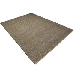 Tapis rectangulaire 200 x 290 cm jute et coton marron / noir