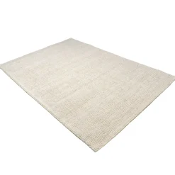 Tapis rectangulaire 160 x 230 cm laine bouclée ivoire