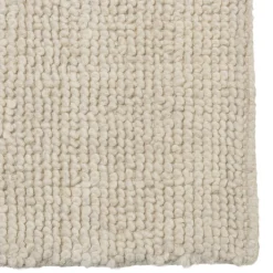 Tapis rectangulaire 160 x 230 cm laine bouclée ivoire