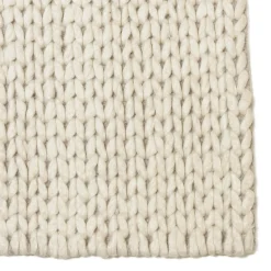 Tapis rectangulaire 200 x 290 cm laine tissée écrue