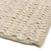 Tapis rectangulaire 160 x 230 cm laine tissée beige