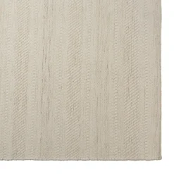 Tapis rectangulaire 200 x 290 cm laine tressage naturel
