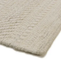 Tapis rectangulaire 200 x 290 cm laine tressage naturel