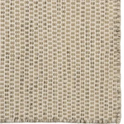 Tapis rectangulaire 200 x 290 cm laine tissée marron chiné