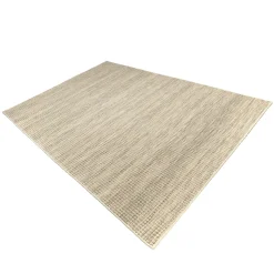 Tapis rectangulaire 200 x 290 cm laine tissée kaki chiné