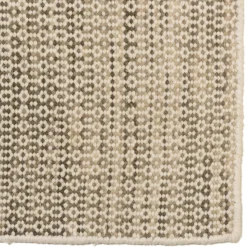 Tapis rectangulaire 200 x 290 cm laine tissée kaki chiné
