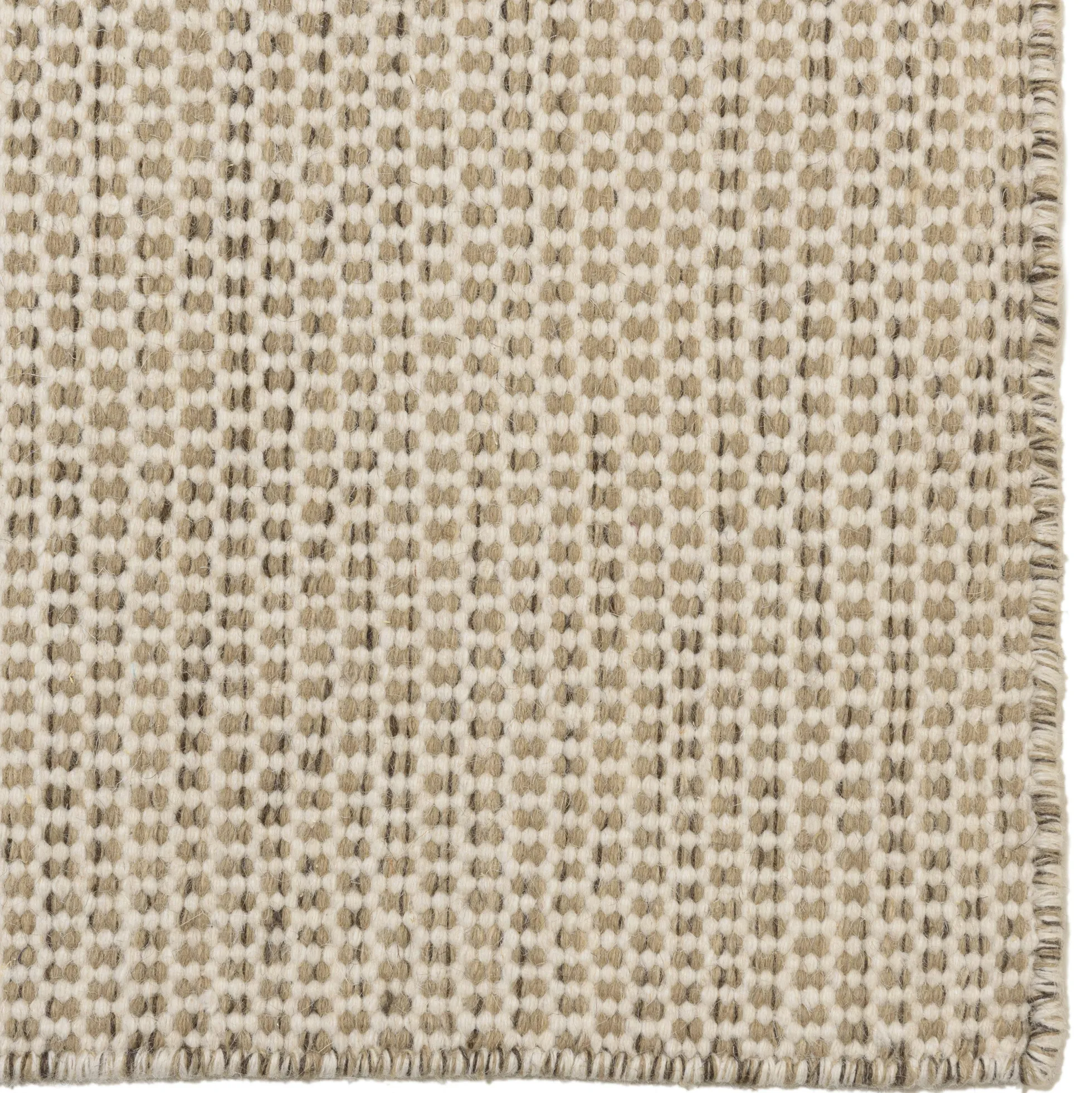 Tapis rectangulaire 160 x 230 cm laine tissée marron chiné