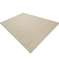 Tapis rectangulaire 160 x 230 cm laine tissée marron chiné