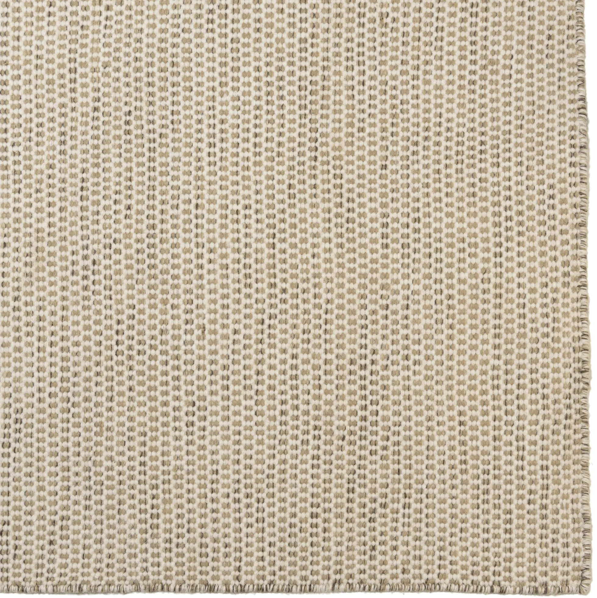 Tapis rectangulaire 160 x 230 cm laine tissée marron chiné