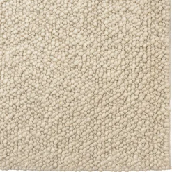 Tapis rectangulaire 160 x 230 cm laine bouclettes beige