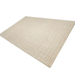 Tapis rectangulaire 200 x 290 cm laine tissée beige