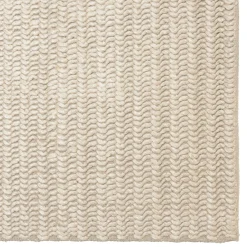 Tapis rectangulaire 200 x 290 cm laine tissée beige