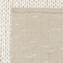 Tapis rectangulaire 160 x 230 cm laine tissée écrue