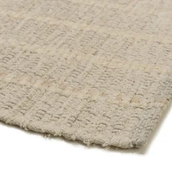 Tapis rectangulaire 200 x 290 coton recyclé ivoire